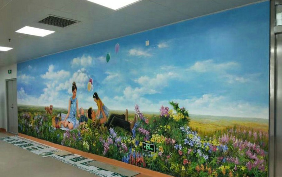 费城手绘壁画装饰，餐厅店铺手绘壁画、手绘墙绘制 图片 6