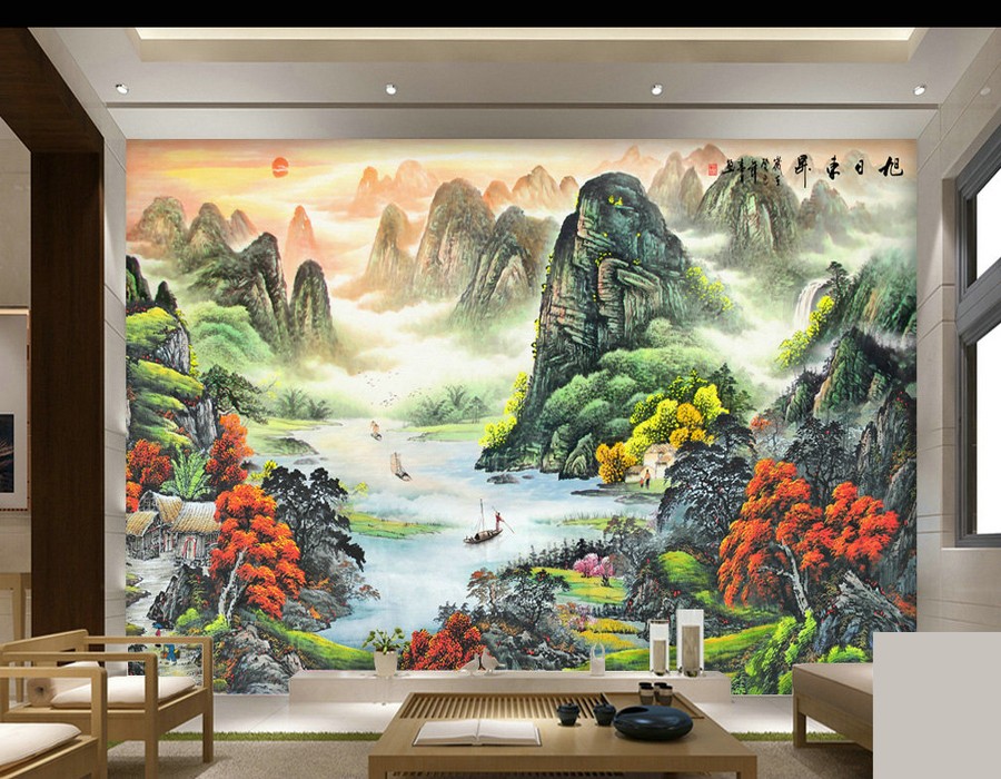 费城手绘壁画装饰，餐厅店铺手绘壁画、手绘墙绘制 图片 2