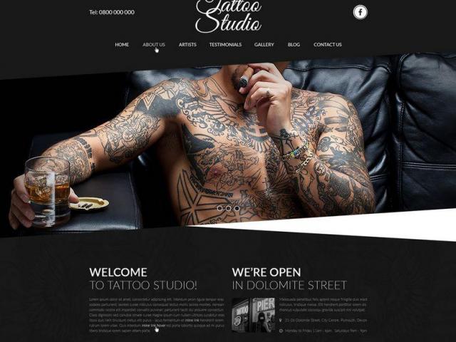 美国纽约纹身刺青tatto店网页设计网站建站网络推广518-956-5673 [美容刺青店网站建站