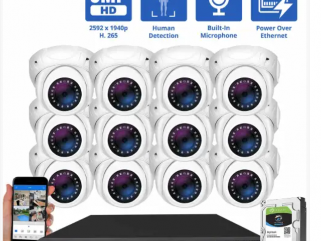 home depot 16 Channel NVR Security Camera System 16频道监控摄像头安装调试929-500-0059