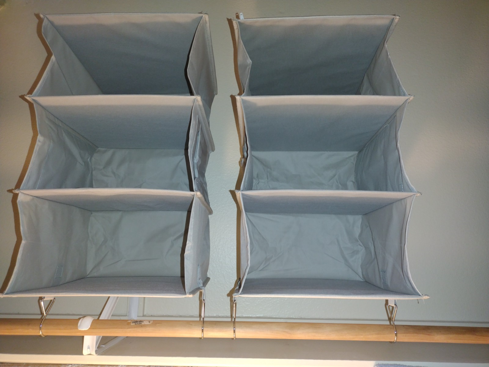 Clothes rack, solid wood 2-layer ladder, cloakroom storage bag [Second-hand transfer]