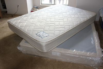 90% new bed frame and mattress photo 3