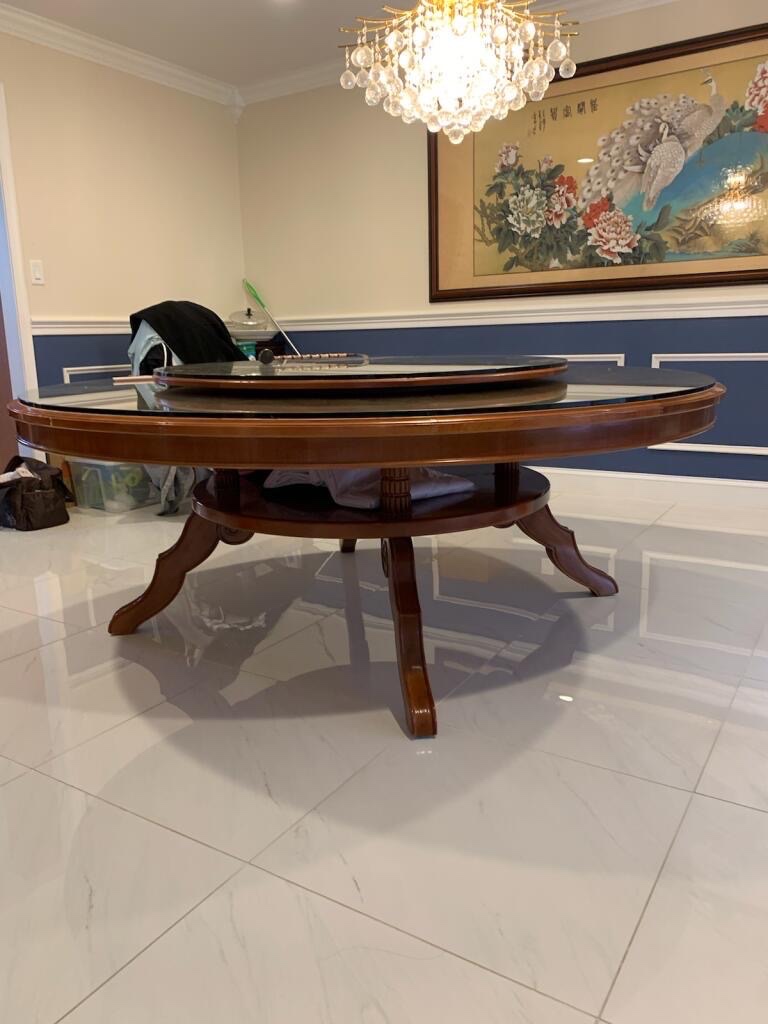 For sale Chinese classical solid wood large round table for 10-12 people photo 3
