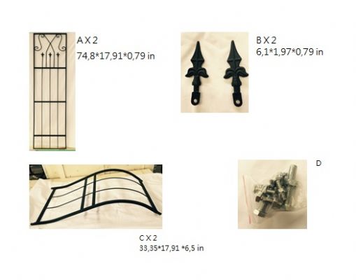 全新欧式铁艺花园拱门 Metal Decorative Stabilizing Garden Wedding Arch 图片 6