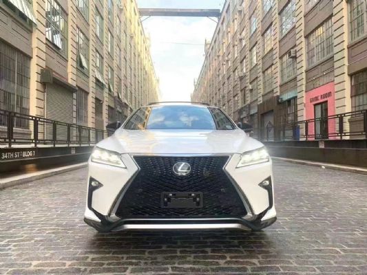 2018 Lexus RX350 white outside and red inside Fsport photo 2