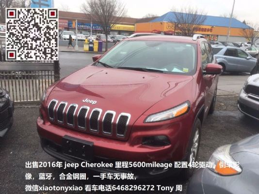 2016 Jeep Cherokee for sale 5600mileage equipped with 4 wheel drive photo 2