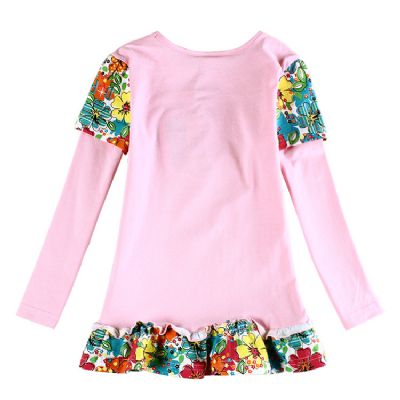 Children Clothing Girls 2016 Child Autumn Costume Tshirt Princess Long Sleeve Top Kids Fashion photo 4
