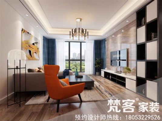 青岛龙樾湾 74㎡简约风格装修