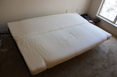 白色双人沙发床