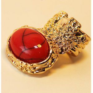 复古宝石戒指 红色