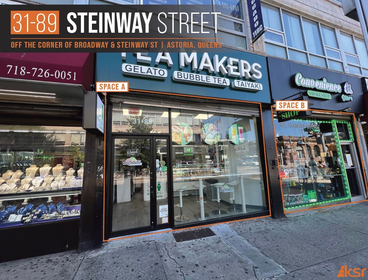 Steinway/Broadway 奶茶店出租8500/月