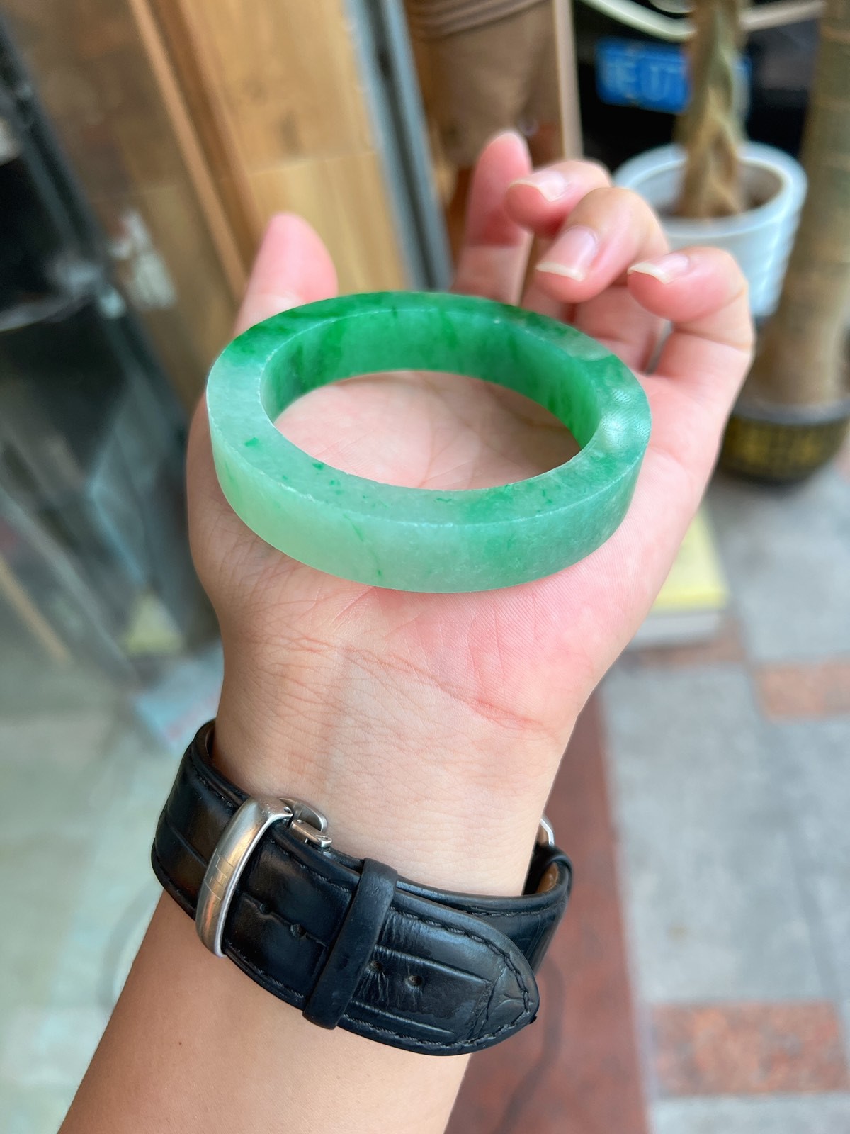 出售手镯半圈辣绿圈