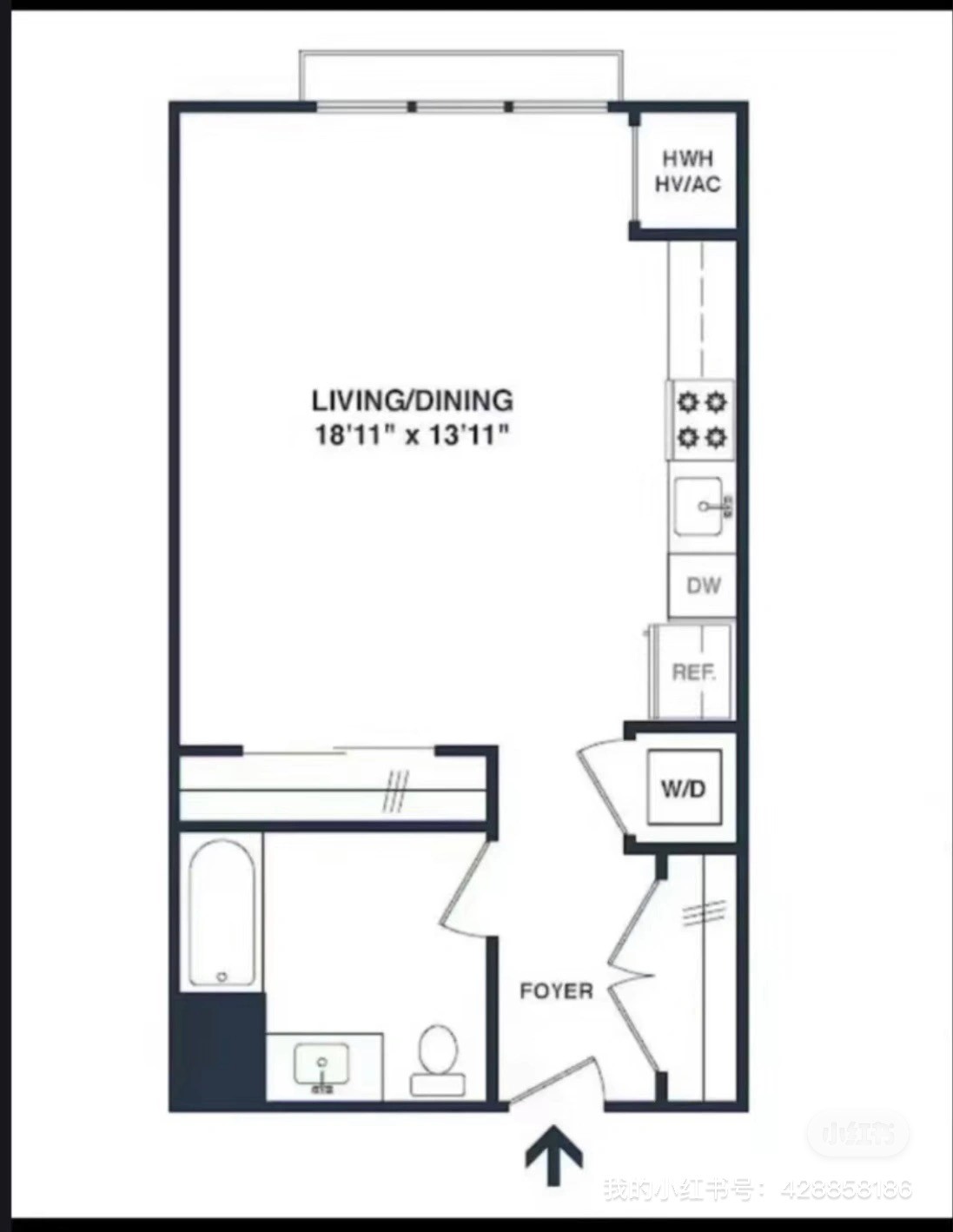 New Jersey studio 2k sublet, move-in ready